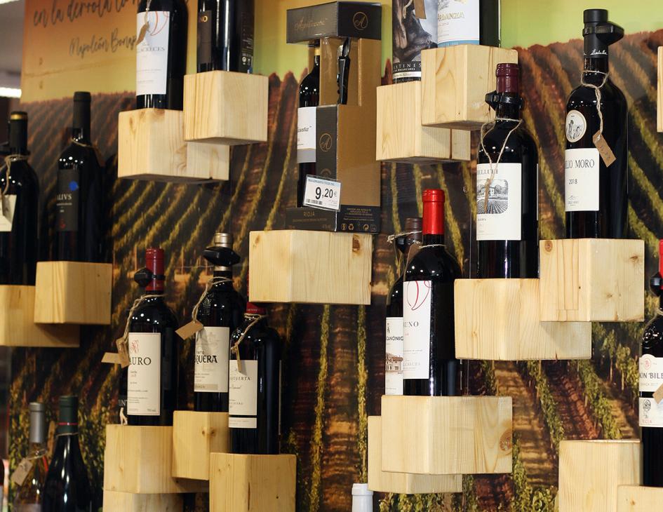Detalle posabotellas vinoteca
